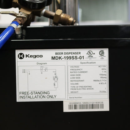 [USED] Kegco MDK-190SS-01 24" Wide Single Tap Kegerator (Rise Cold Brew)