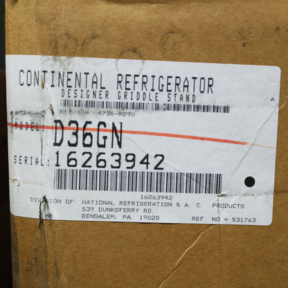 Continental D36GN 36" Refrigerated Chef Base [OPEN-BOX]