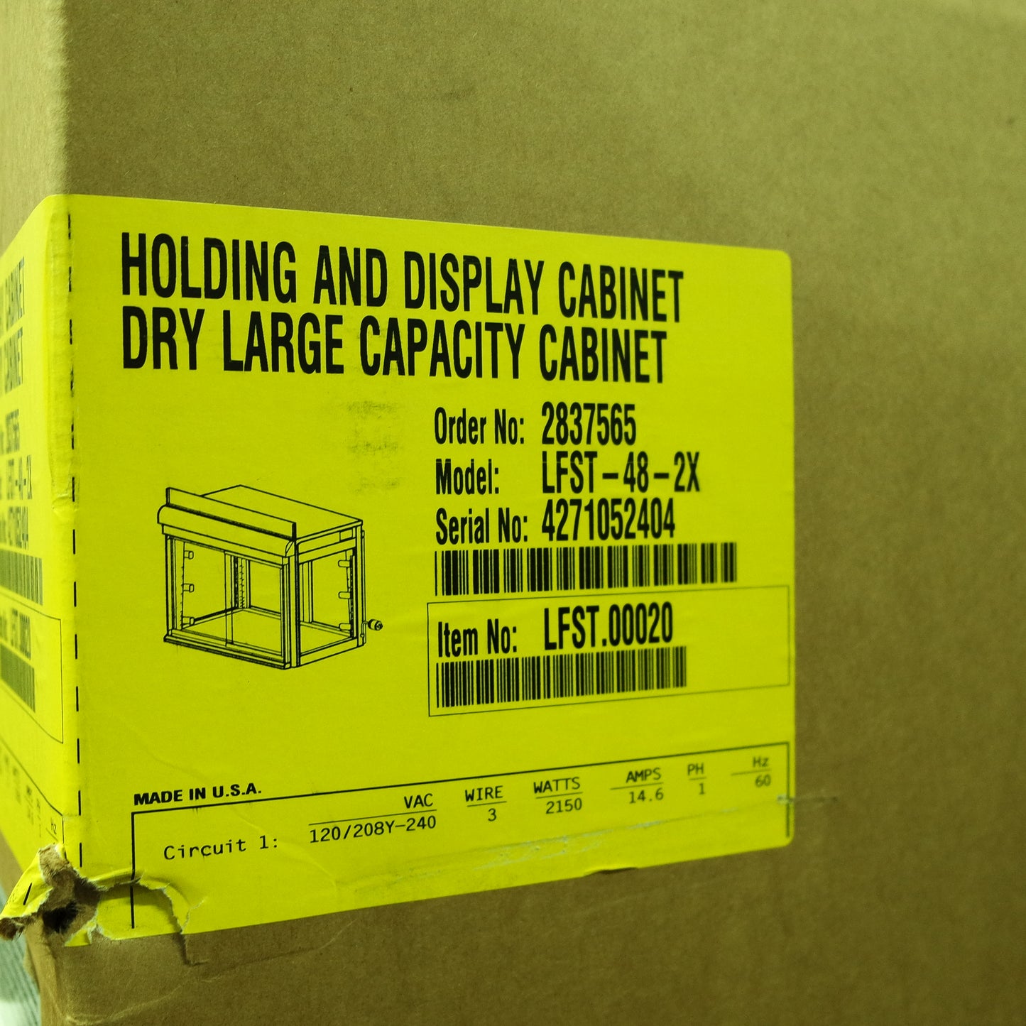 Hatco LFST-48-2X 48" Flav-R-Savor Four Door Large Capacity Merchandising Cabinet [OPEN-BOX]