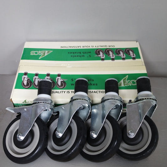 5" Worktable/Equipment Stand Swivel Stem Casters (Set of 4)
