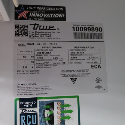 [USED]True TOAM-48-HC~TSL01 48" Vertical Open Air Cooler