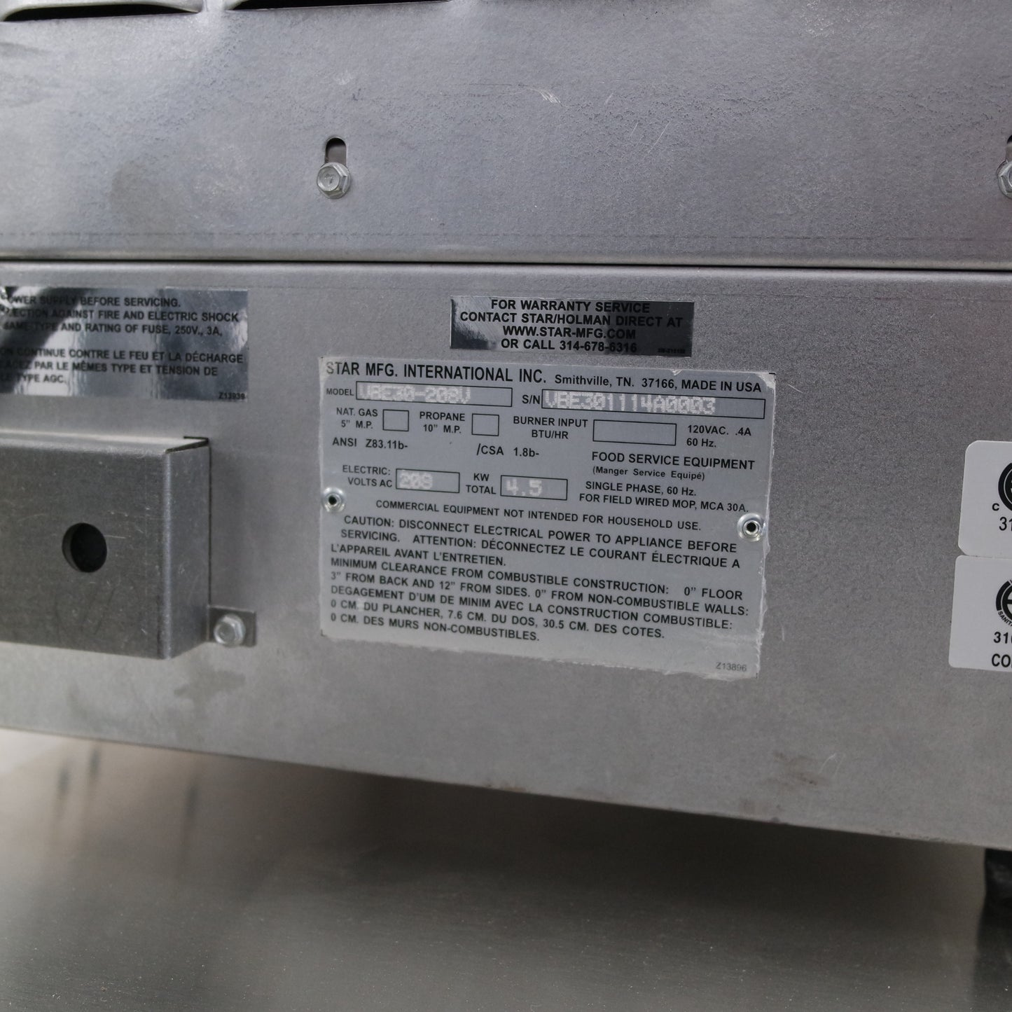 [USED] Star Max VBE30 45lb Electric Vertical Gyro/Meat Broiler - 208V/1Ph