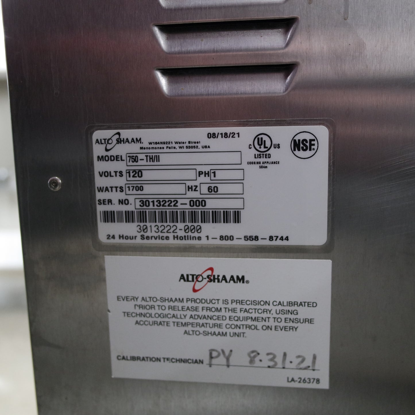 [USED] Alto-Shaam 750-TH/II Undercounter Cook and Hold Oven - 120V