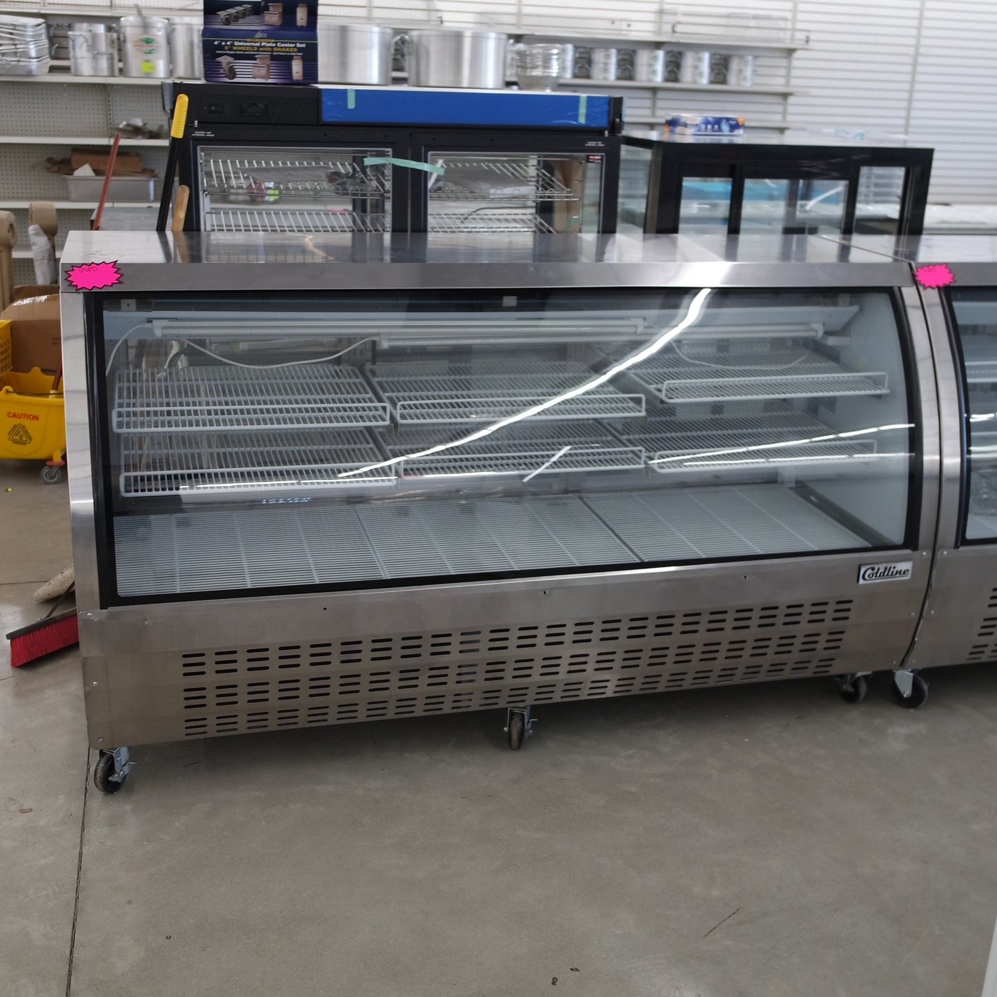 [USED] Coldline DC80-SS 80" Curved Glass Refrigerated Deli Case