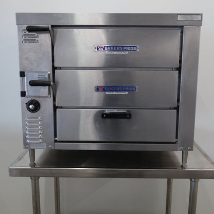 [USED] Bakers Pride GP-51 32" Natural Gas Double Deck Countertop Pizza Ovens