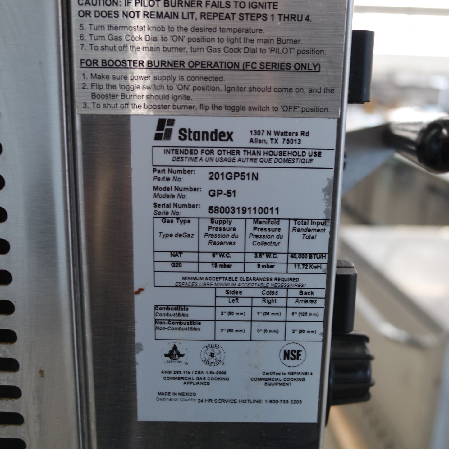 [USED] Bakers Pride GP-51 32" Natural Gas Double Deck Countertop Pizza Ovens