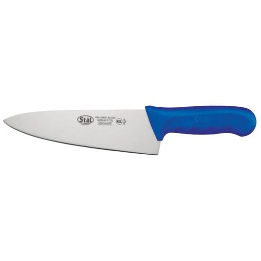 Winco KWP-80U Stal 8" Chef's Knife with Blue Handle