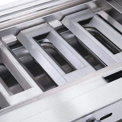Dukers DCRB24 24" W Countertop Lava Rock Natural Gas Charbroiler