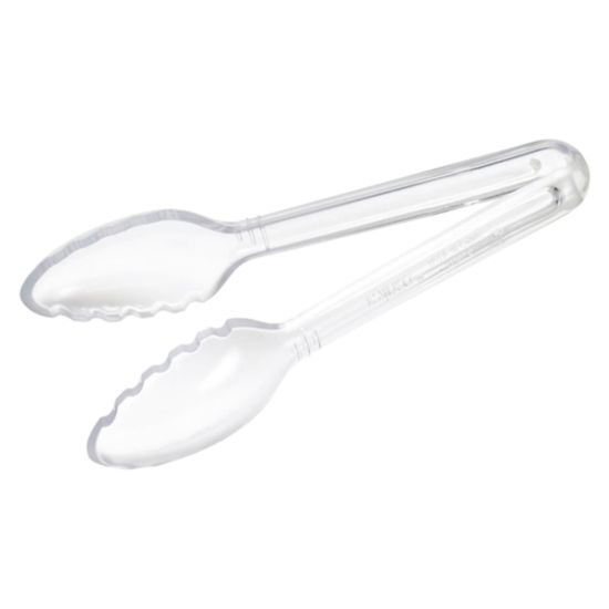 Winco CVST-6C 6" Clear Plastic Serving Tongs