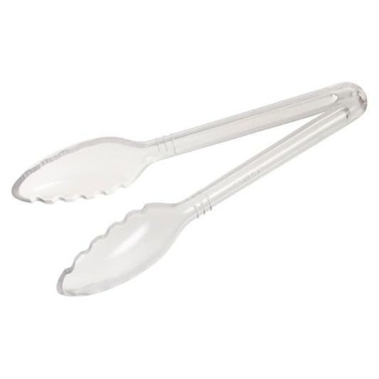 Winco CVST-9C 9" Clear Polycarbonate Serving Tongs