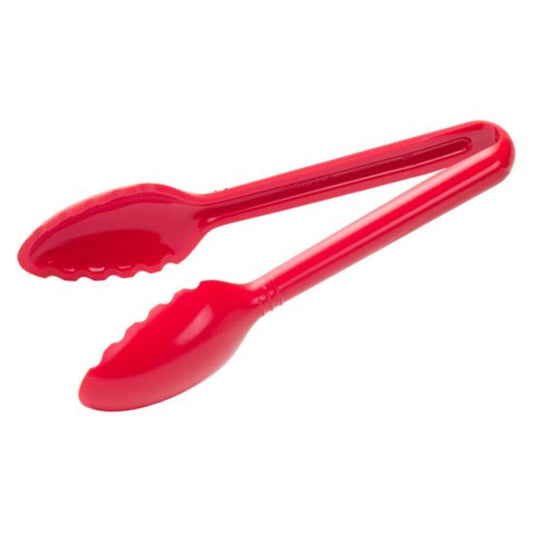 Winco CVST-9R 9" Red Polycarbonate Serving Tongs