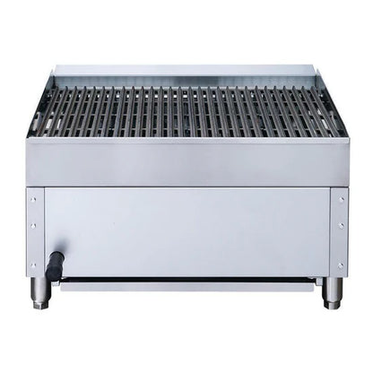 Dukers DCRB24 24" W Countertop Lava Rock Natural Gas Charbroiler