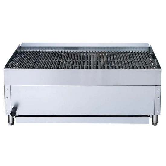 Dukers DCRB36 36" W Countertop Lava Rock Natural Gas Charbroiler