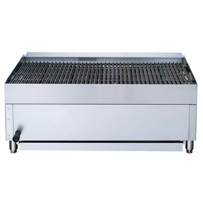 Dukers DCRB36 36" W Countertop Lava Rock Natural Gas Charbroiler