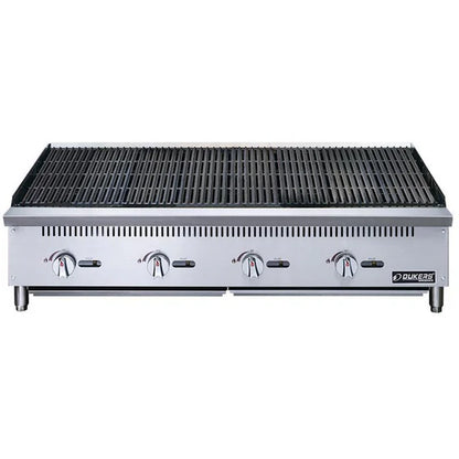 Dukers DCRB48 48" W Countertop Lava Rock Natural Gas Charbroiler