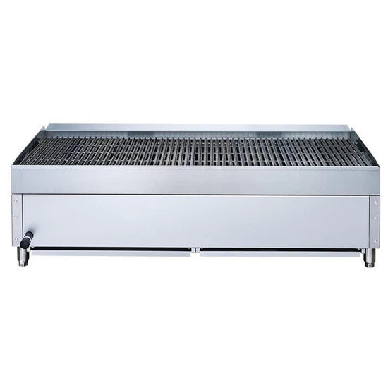 Dukers DCRB48 48" W Countertop Lava Rock Natural Gas Charbroiler