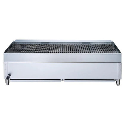 Dukers DCRB48 48" W Countertop Lava Rock Natural Gas Charbroiler