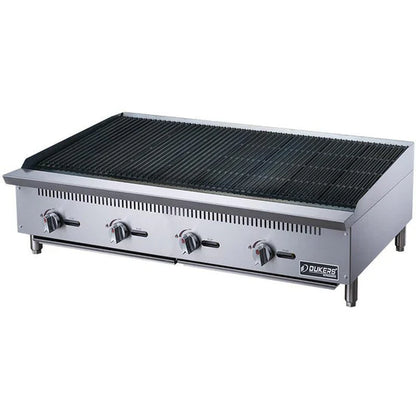 Dukers DCRB48 48" W Countertop Lava Rock Natural Gas Charbroiler