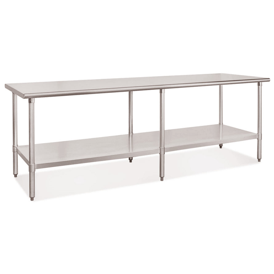 Armor 24" x 84" 18 Gauge 430 Stainless Steel Work Table with Undershelf