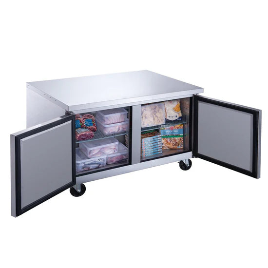 Dukers DUC36F 36" 2-Door Undercounter Freezer in Stainless Steel