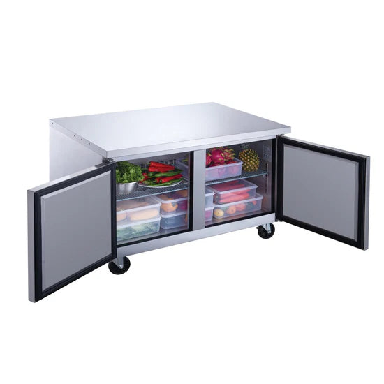 Dukers DUC36R 36" 2-Door Undercounter Refrigerator in Stainless Steel