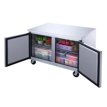 Dukers DUC36R 36" 2-Door Undercounter Refrigerator in Stainless Steel
