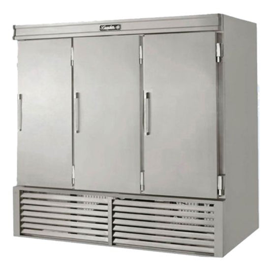 Leader ESLR79 79" 3 Solid Door Stainless Steel Reach-In Refrigerator