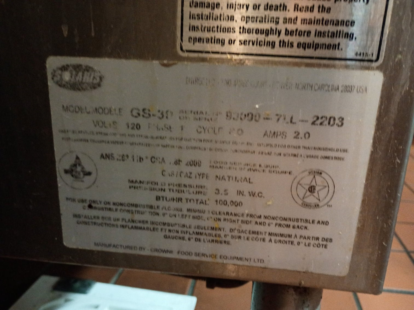 [USED] Therma-Tek GS-30 30 Gallon Natural Gas Tilting Skillet Braising Pan