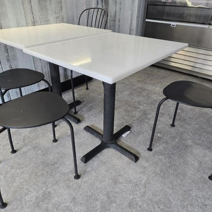 [USED] White Top Cafe Tables 30" x 30" ($40/ea)