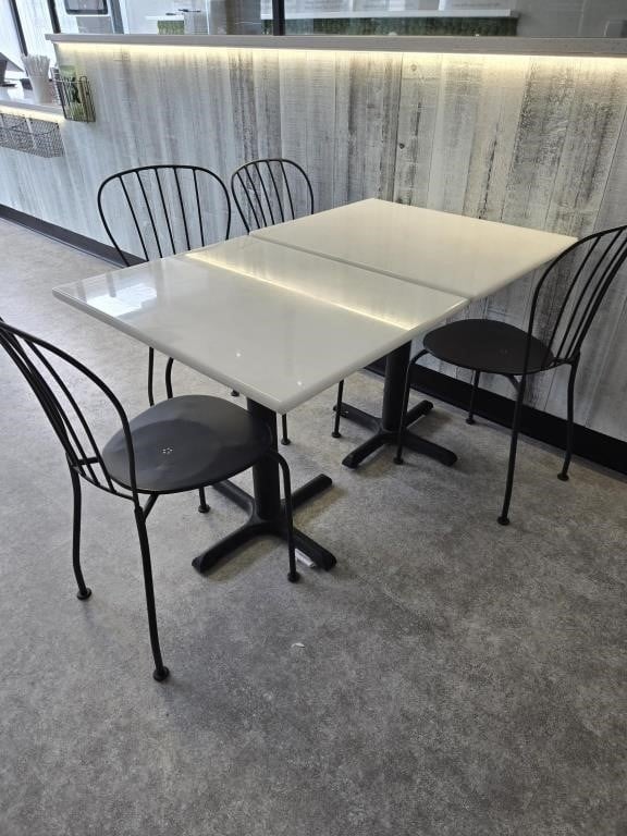 [USED] White Top Cafe Tables 30" x 30" ($40/ea)