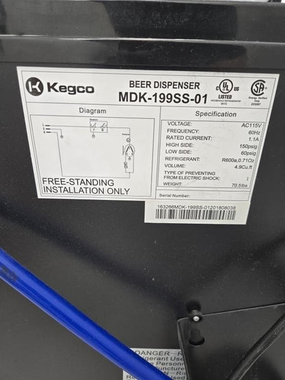 [USED] Kegco MDK-190SS-01 24" Wide Single Tap Kegerator (Rise Cold Brew)