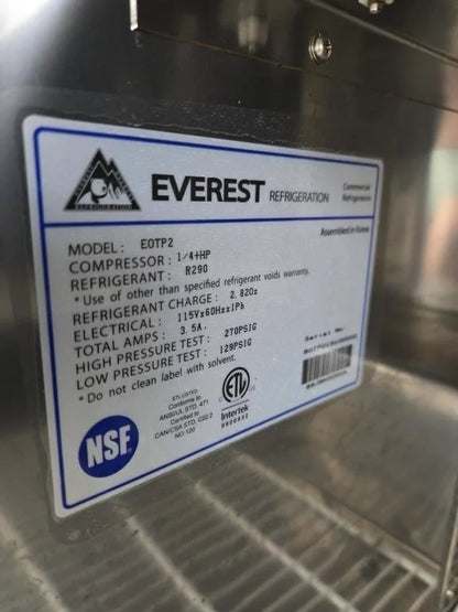 [USED] Everest EOTP2 48" Open Top Megatop Prep Table Refrigerator