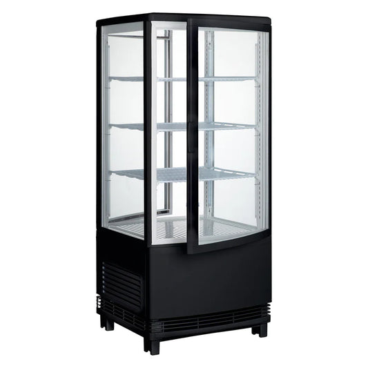 Winco CRD-1K - Countertop Refrigerated Beverage Display - Black