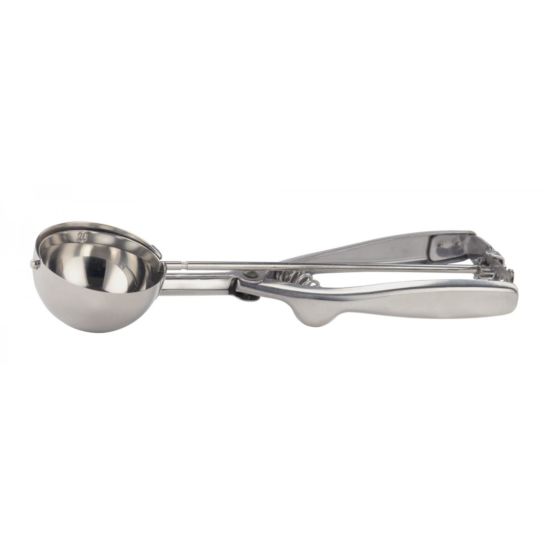 Winco ISS-20 #20 Round Squeeze Handle Disher Portion Scoop - 2.5 oz.