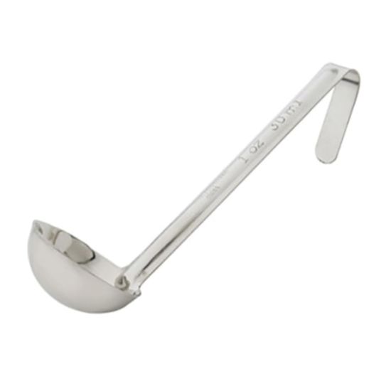 Winco LDI-10SH 1 oz One-Piece Stainless Steel Ladle with Short Handle