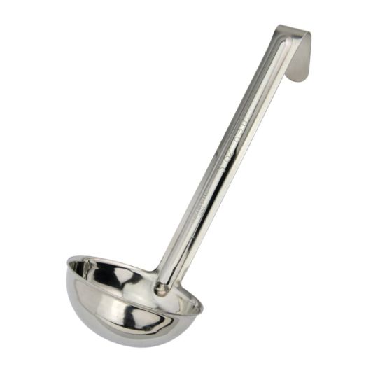Winco LDI-30SH 3 oz Stainless Steel One-Piece Short Handle Ladle