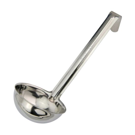 Winco LDI-40SH 4 oz Stainless Steel One-Piece Short Handle Ladle