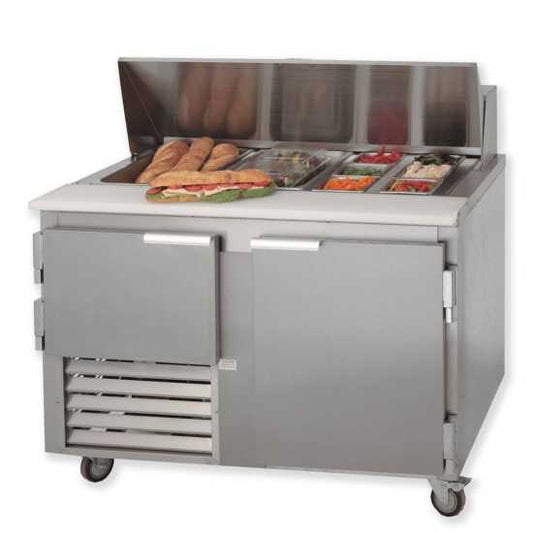 Leader LM60 60" Refrigerated Megatop Sandwich Prep Table - 1 & 1/2 Doors