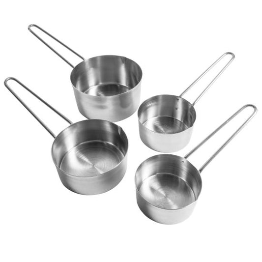 Winco MCP-4P Stainless Steel 4-Piece Measuring Cup Set