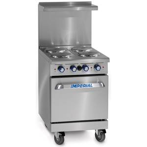 Imperial Range IR-4-E 24"Restaurant Range 4 Round Electric Burners with Standard Oven