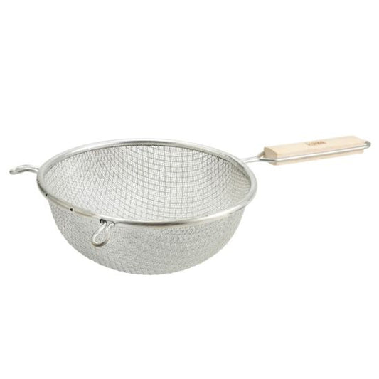 Winco MST-8D 8" Medium Tin Double Mesh Strainer