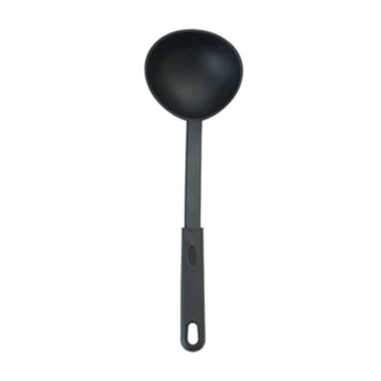 Winco NC-LD Black Nylon 12-1/2" One Piece 6 oz Serving Ladle