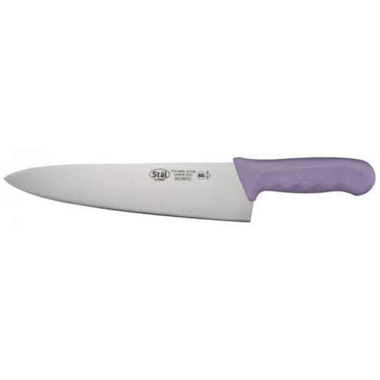 Winco KWP-100P 10" Allergen Free Chef's Knife with Purple Handle