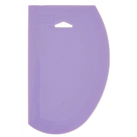Winco PDS-7P 7-1/2" x 4-3/4" Allergen Free Purple Plastic Dough Scraper