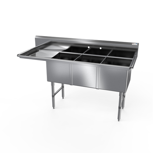 NBR Equipment 3SS-162014L18 Premium Sink