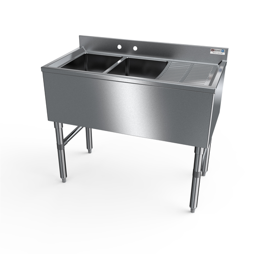 NBR Equipment UW-2-101410-36R Slim-Line Underbar Sink Unit