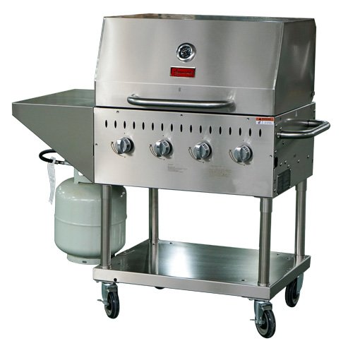 Omcan USA 47352 (CE-CN-0030-S LP) Outdoor Propane BBQ Grill