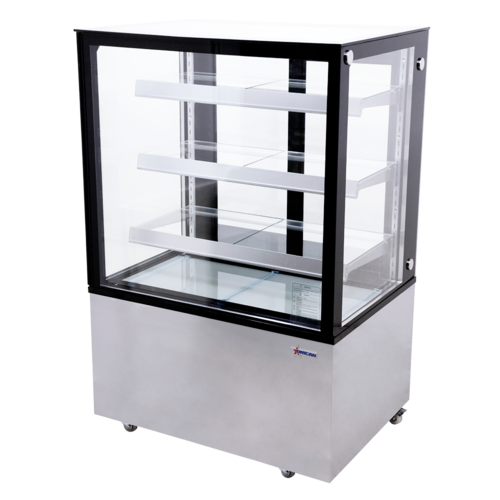 Omcan USA 44382 (RS-CN-0271-S) Square Glass Refrigerated Display Case
