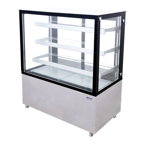 Omcan USA 44383 (RS-CN-0371-S) Square Glass Refrigerated Display Case