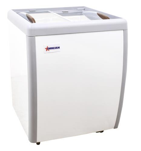 Omcan USA 46492 26-inch Ice Cream Display Chest Freezer with Flat Glass Top